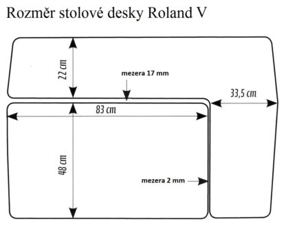 Členění pracovní desky stolu Roland V