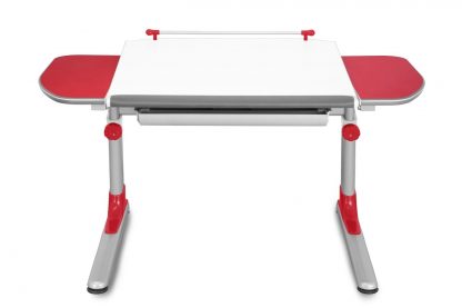 Rostoucí stůl Profi 3 - bílo červený, šedá podnož - Image 4