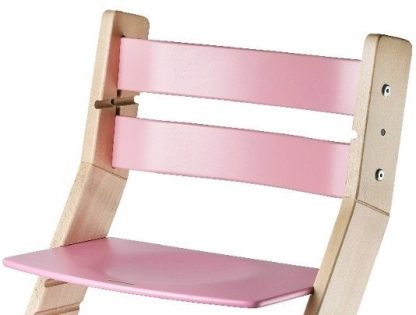 Rostoucí židle Sandy natur lak / růžová - detail