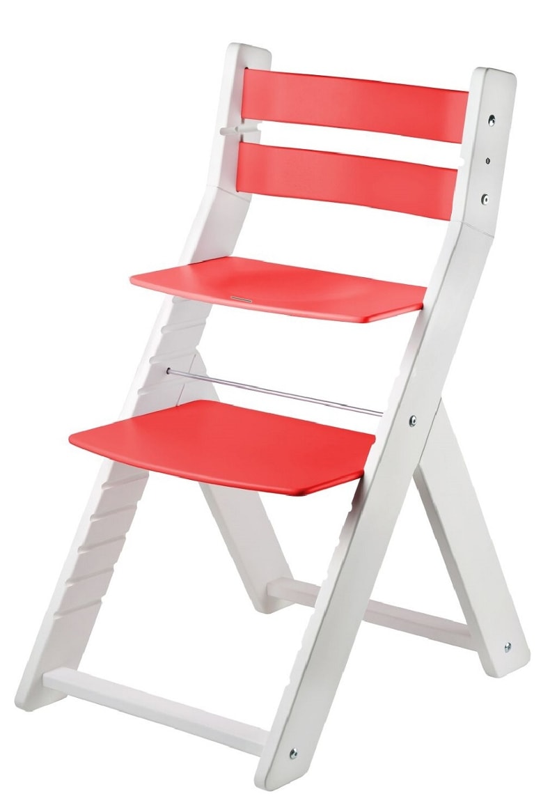Wood Partner Rostoucí židle Sandy - bílá / červená