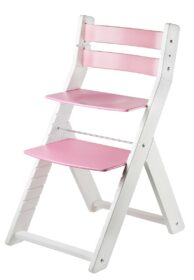 Židle Sandy bílá / růžová