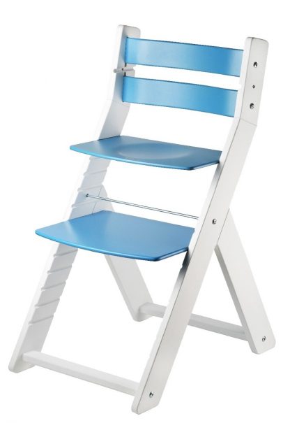 Židle Sandy bílá / modrá
