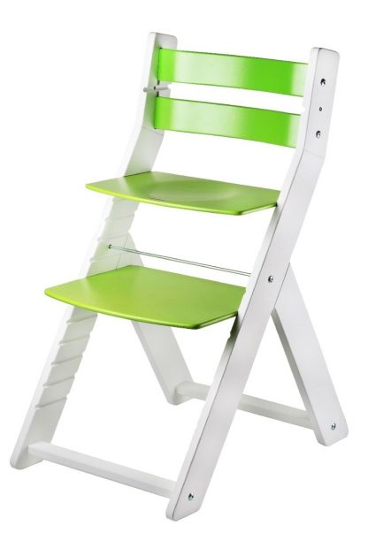 Rostoucí židle Sandy bílá / zelená