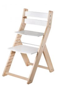 Rostoucí židle Sandy natur lak / bílá