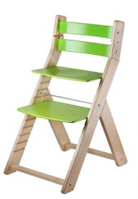 Rostoucí židle Sandy natur / zelená