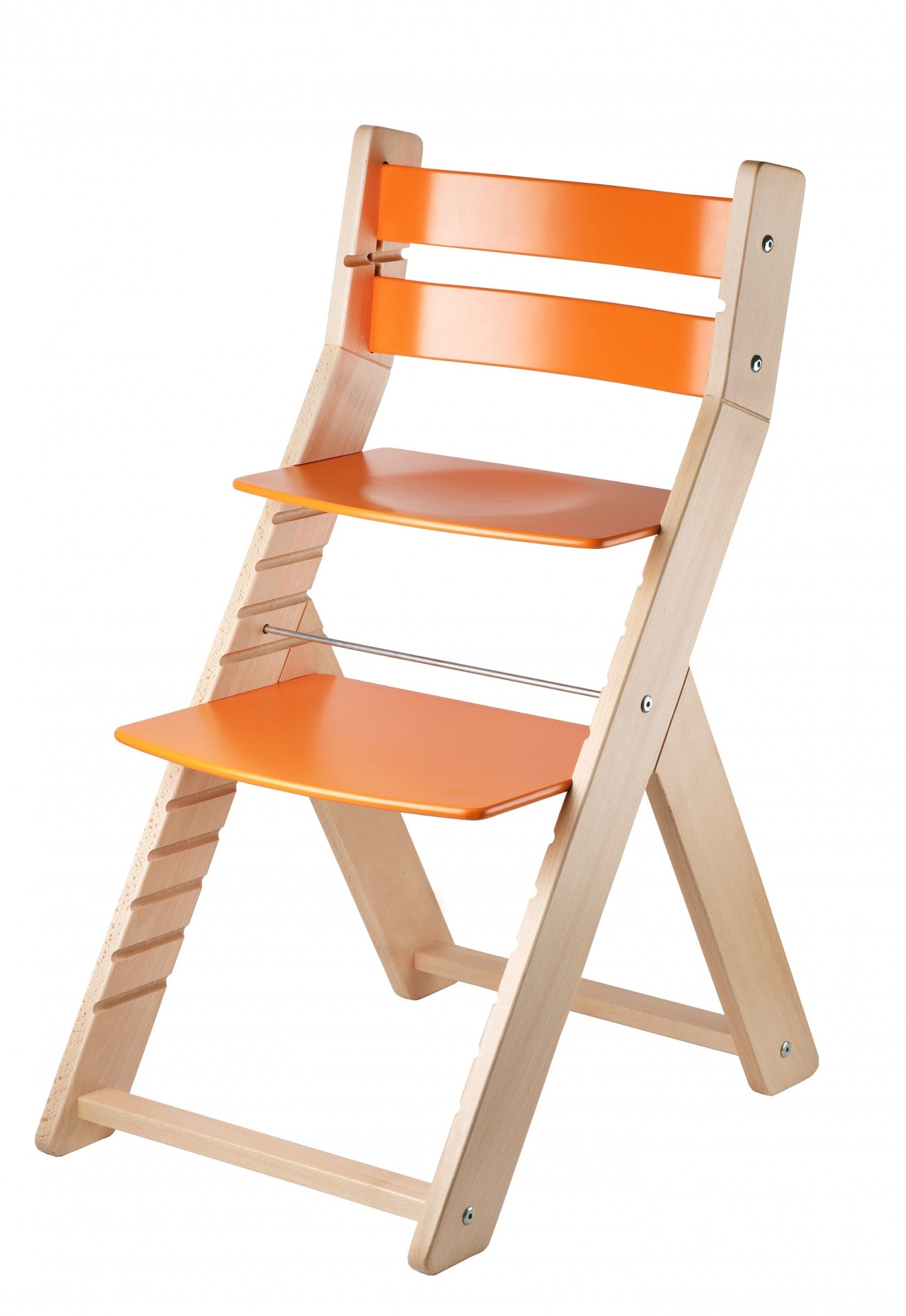 Wood Partner Rostoucí židle Sandy - natur lak / oranžová