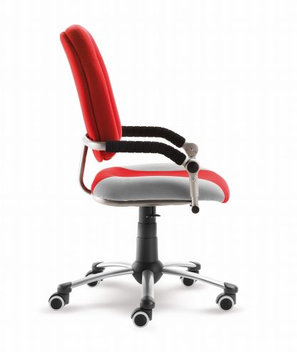 Židle Freaky Sport aquaclean červeno šedá z boku