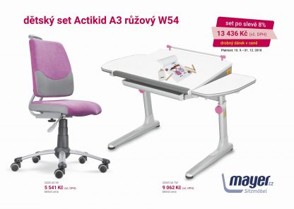 Dětský set růžový Actikid - Profi bílý