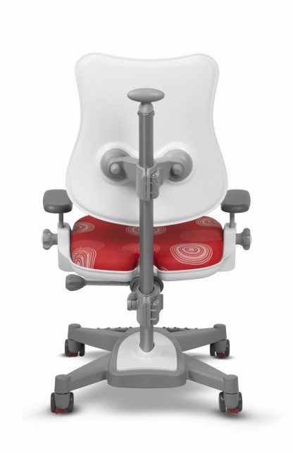 Rostoucí židle Mayer MyChamp - červený potah s kruhy zadní pohled