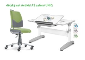 Set rostoucí stůl Uniq + zelený Actikid A3