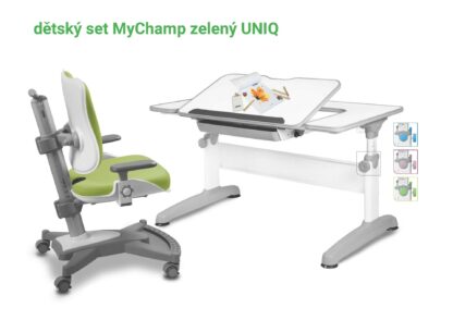 Set rostoucí stůl Uniq + židle zelená MyChamp