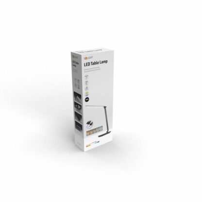 Solight LED stolní lampička stmívatelná, 12W, volba teploty světla, USB, černý lesk - Image 9