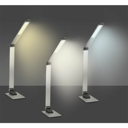 Solight LED stolní lampička stmívatelná, 11W,  změna chromatičnosti, broušený hliník, stříbrná - Image 5