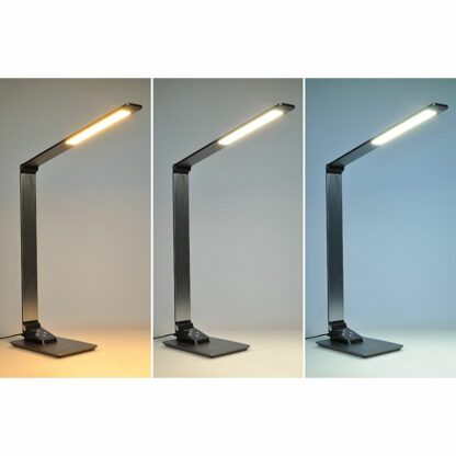 Solight LED stolní lampička stmívatelná, 10W, indukční nabíjení, změna chromatičnosti, hliník, šedá - Image 2