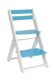 Rostoucí židle Vendy - bílá / modrá