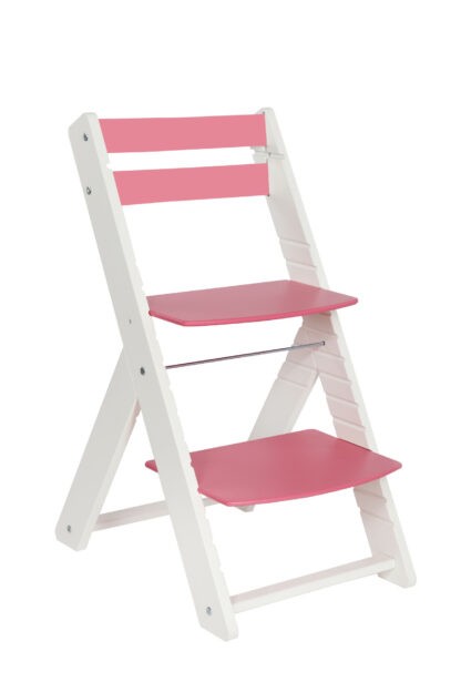 Rostoucí židle Vendy - bílá / růžová