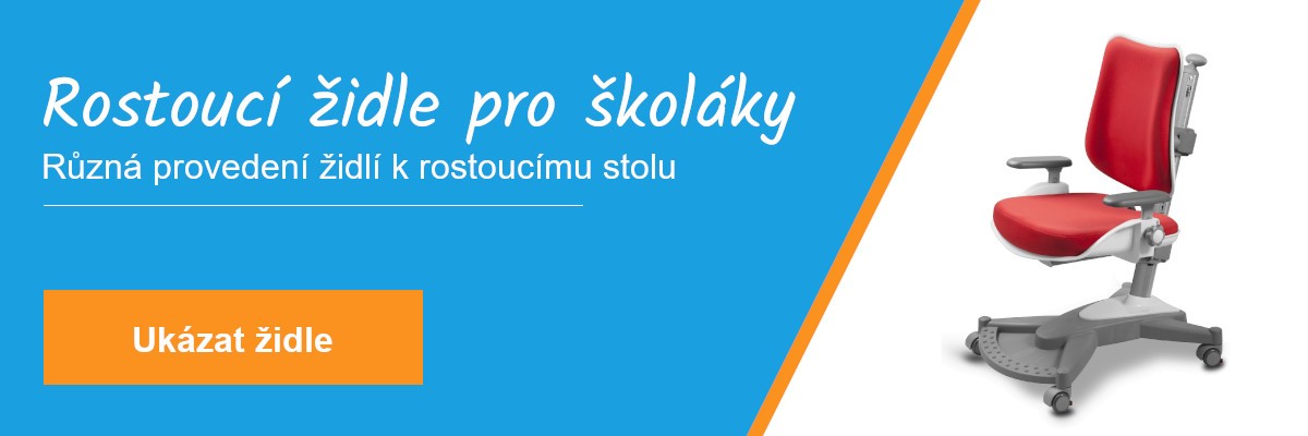 Rostoucí židle pro školáky