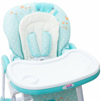 Jídelní židlička NEW BABY Minty Fox - ekokůže a vložka pro miminka - detail 2