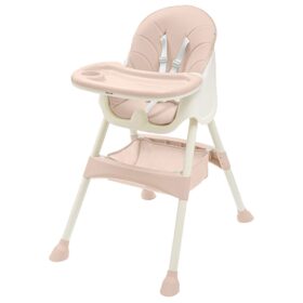 Jídelní židlička Baby Mix Nora dusty pink