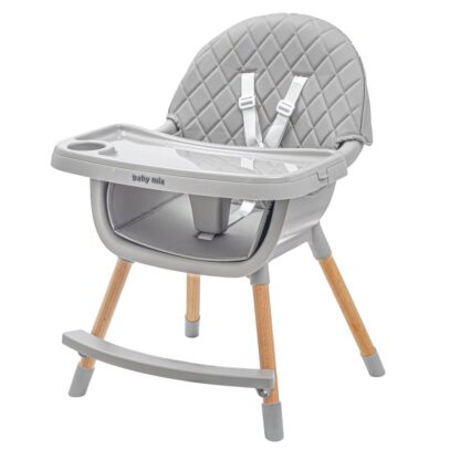 Jídelní židlička Baby Mix Freja wooden dark grey - detail 5