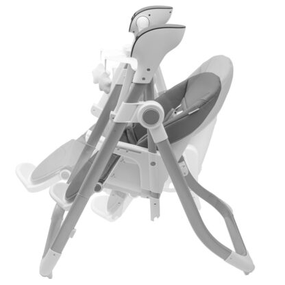 Dětská jídelní židlička 2v1 SMART New Baby grey - detail 3