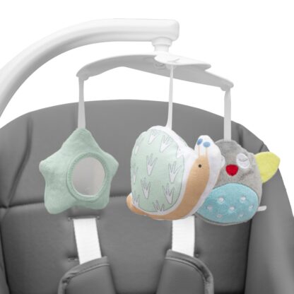 Dětská jídelní židlička 2v1 SMART New Baby grey - detail 5